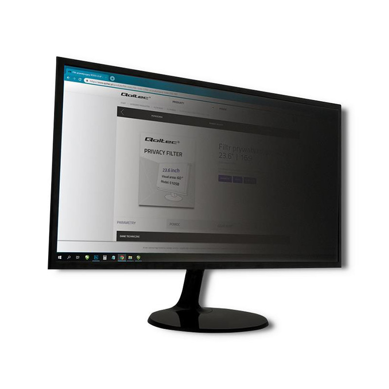 Qoltec Privatizing filter RODO 27'' 16:9