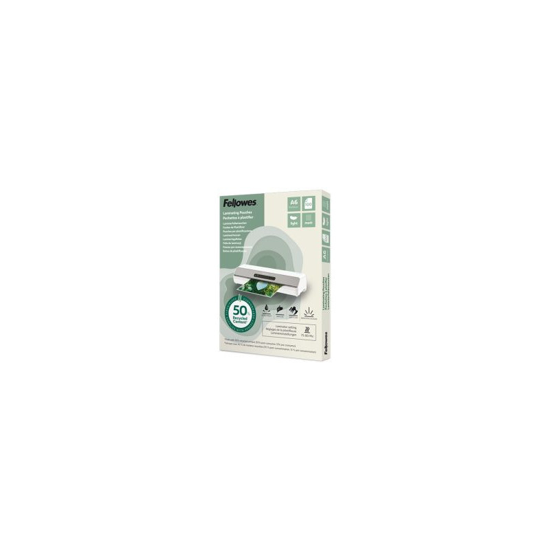 Laminēšanas plēves Fellowes Eco 100gab Matte A6 043859813858 100143438 (043859813858)