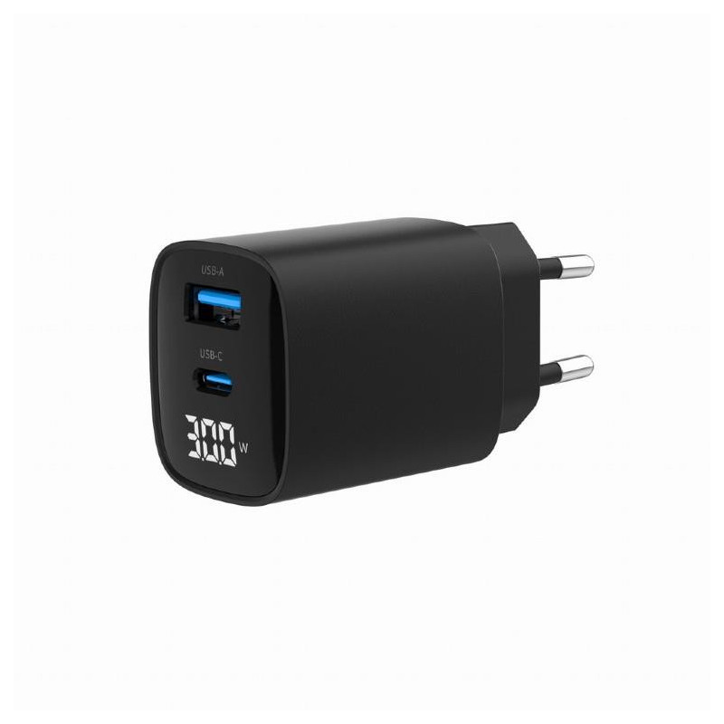 GEMBIRD 2-port 30W USB fast charger LCD