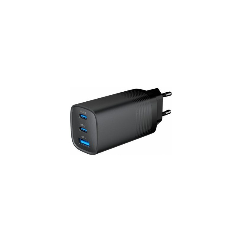 Power Delivery Charger 1xA 2xC GaN 65W Black