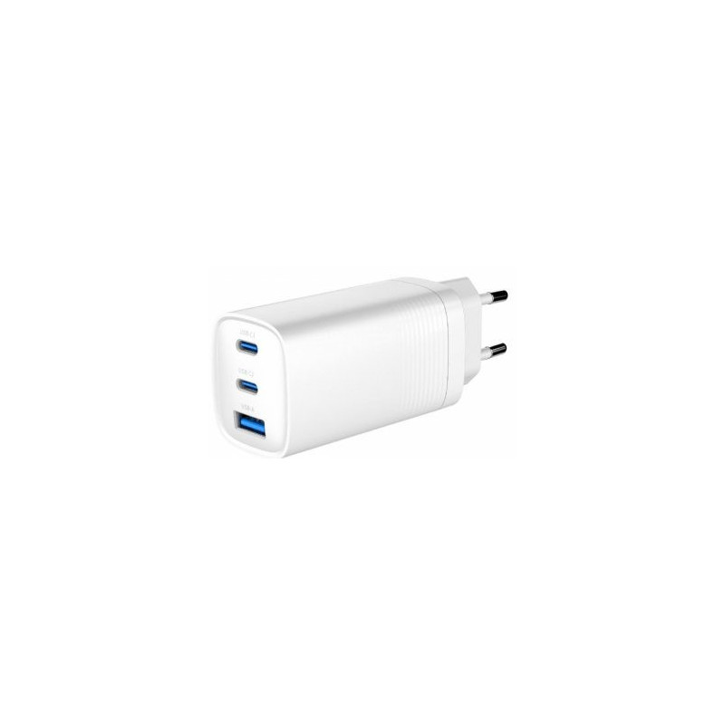 Power Delivery Charger 1xA 2xC GaN 65W White