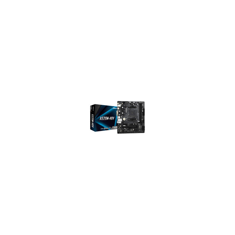 ASRock A520M-HDV - Motherboard - micro ATX - Socket AM4 - AMD A520 4710483932267