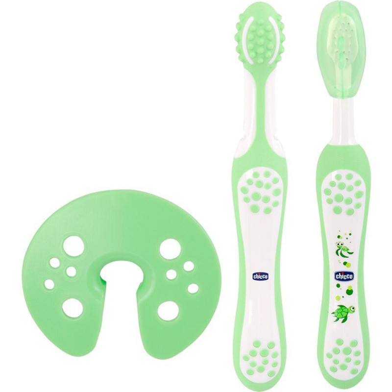 Chicco Set of toothbrushes for gums and teeth 1 pack.