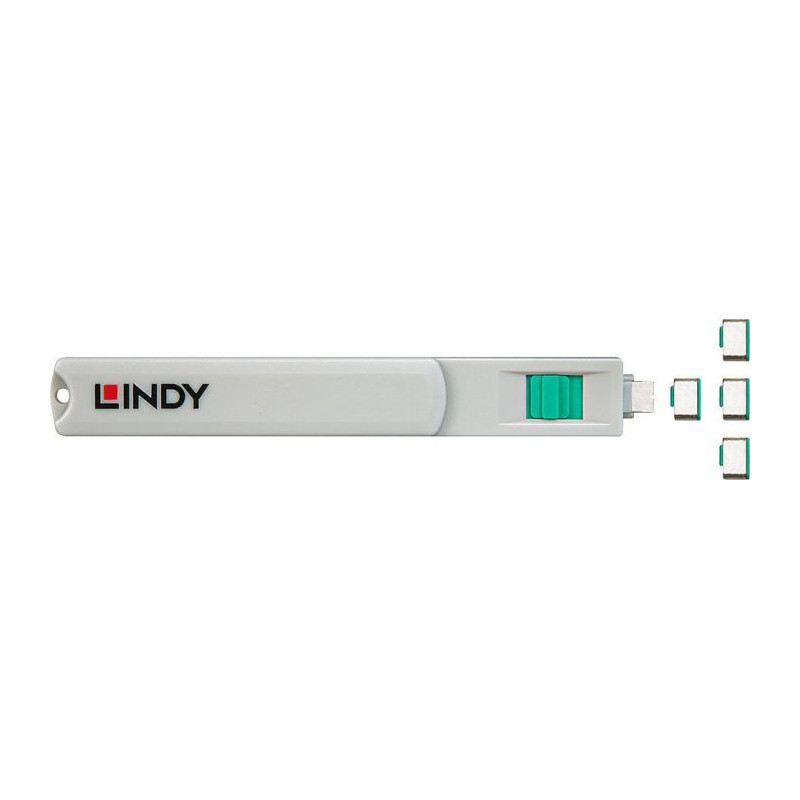 Lindy USB Typ C Port Schloss grun