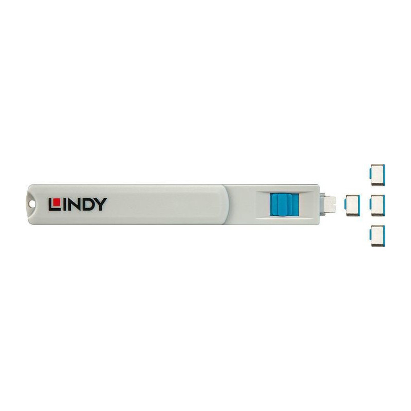Lindy USB Typ C Port Schloss blau