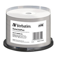 Verbatim CD-R 50pcs 700MB 52x spindle WHITE WIDE PRINTABLE SURFACE