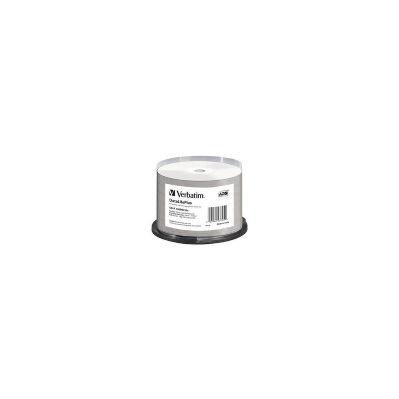 Verbatim CD-R 50pcs 700MB 52x spindle WHITE WIDE PRINTABLE SURFACE