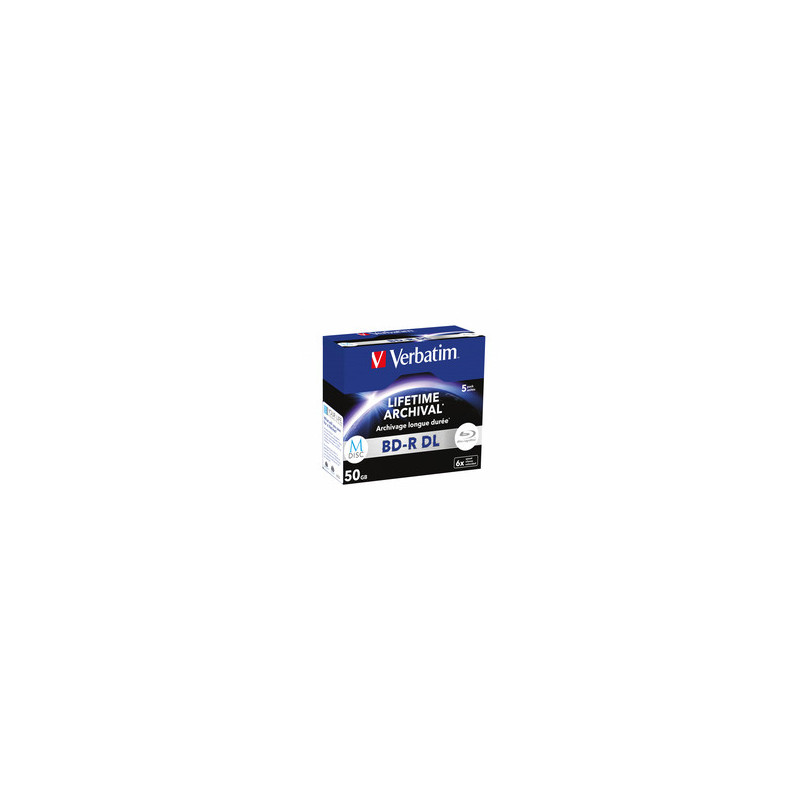VERBATIM MDisc BD-R DL 6X 50GB 5 Pack