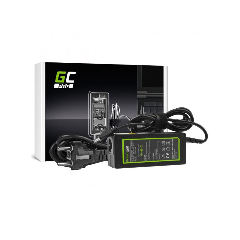 Green Cell Charger / AC Adapter PRO for Dell 19.5V 3.34A 65W 4.5-3.0mm