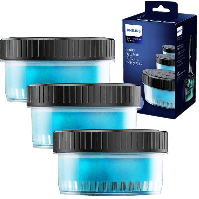 Philips Quick Clean Pod Cartridge CC13 / 50 3-pack cleaning cartridges for electric shaver heads