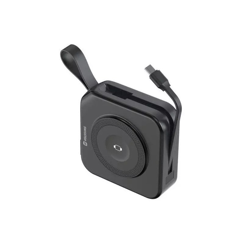 Swissten Power Bank ALL-IN-ONE PRO ar maināmiem uzgaļiem US / EU / UK Portatīvais akumulātors 20W 10000mAh