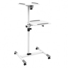 Techly Universal projector / notebook trolley with two shelves white