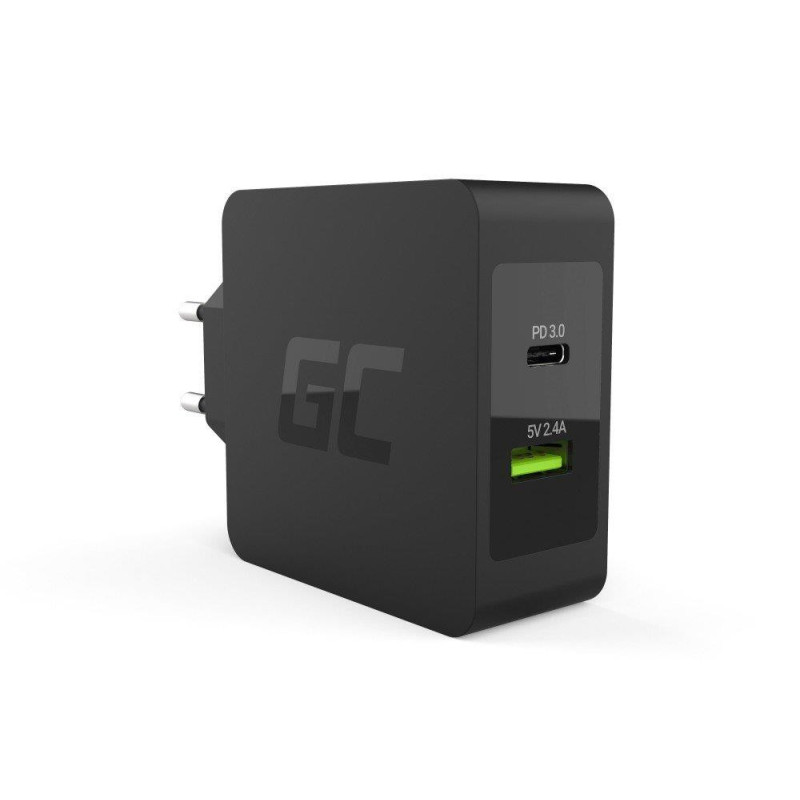 Green Cell USB-C 45W PD Charger with USB-C cable and additional USB