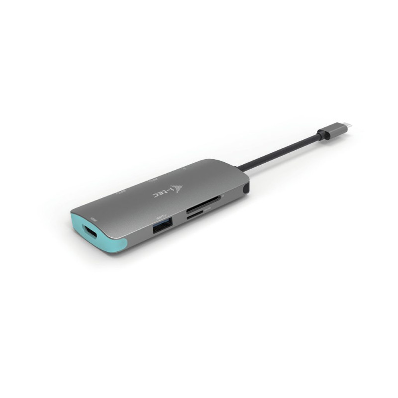 USB-C Metal Nano Docking Station 1x HDMI 4K Ultra HD 3840 x 2016 @ 30Hz 1x SD reader 1x micro SD card reader 3x USB 3.0 