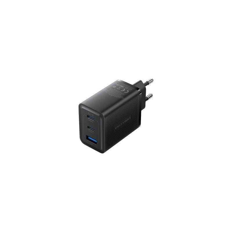 Cargador gan de pared vention ferb0-eu 2xusb tipo-c 1xusb 65w