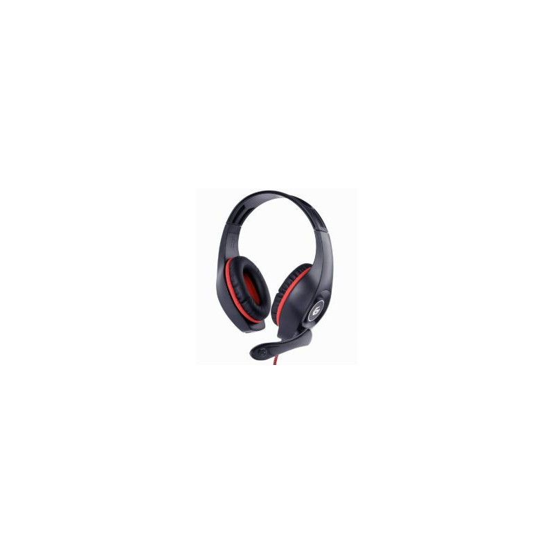 GEMBIRD gaming headset GHS-05-R with volume control red-black 3.5 mm
