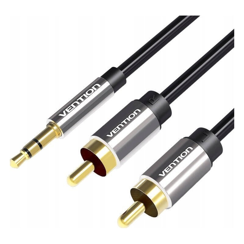 Cable estEreo vention bcfbh jack 3.5 macho 2x rca macho 2m negro