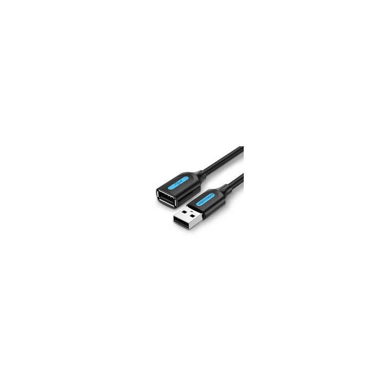 Cable alargador usb 2.0 vention cbibh usb macho usb hembra 2m negro