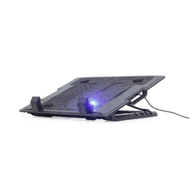 Gembird NBS-1F17T-01 notebook cooling pad 43.2 cm (17") 1500 RPM Black