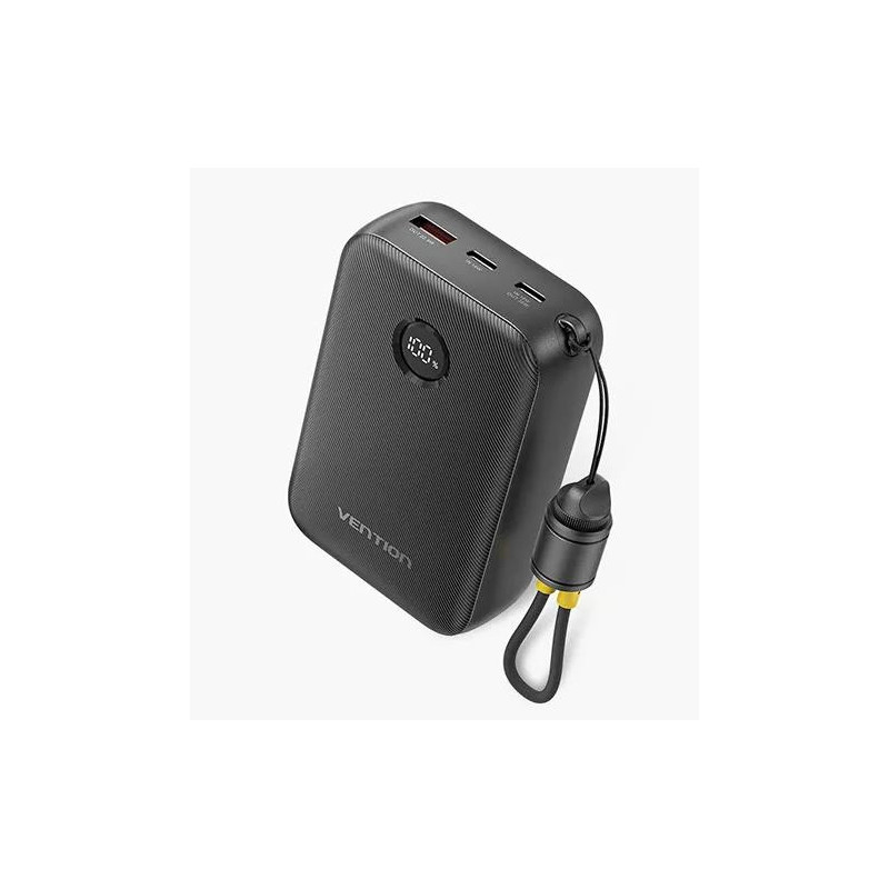 Vention 20000mAh 2 x USB-C 1x USB-A z wyswietlaczem 22.5W czarny