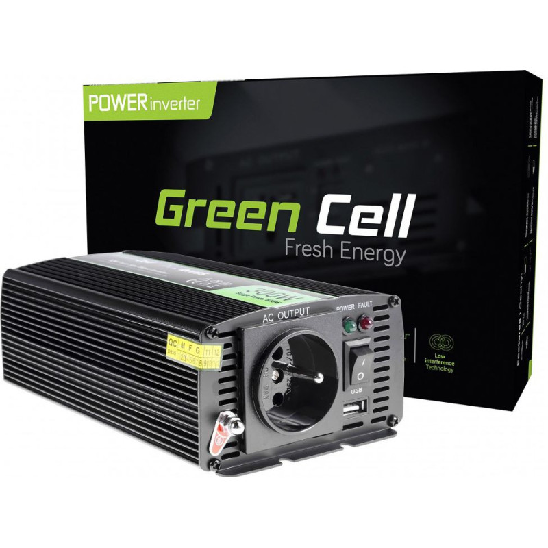 Green Cell Registered Voltage Car Inverter 12V to 230V 300W