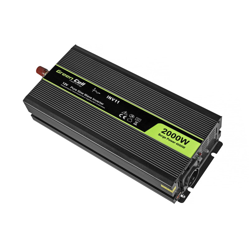 Green Cell Registered Voltage Car Inverter 12V to 230V 2000W / 4000W Full Sine Wave
