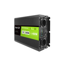 Green Cell PowerInverter LCD 12 volt 2000W / 40000W car inverter with display - pure sine wave