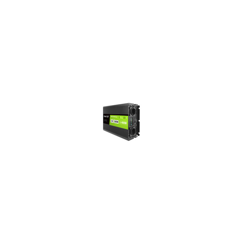 Green Cell PowerInverter LCD 12 volt 2000W / 40000W car inverter with display - pure sine wave