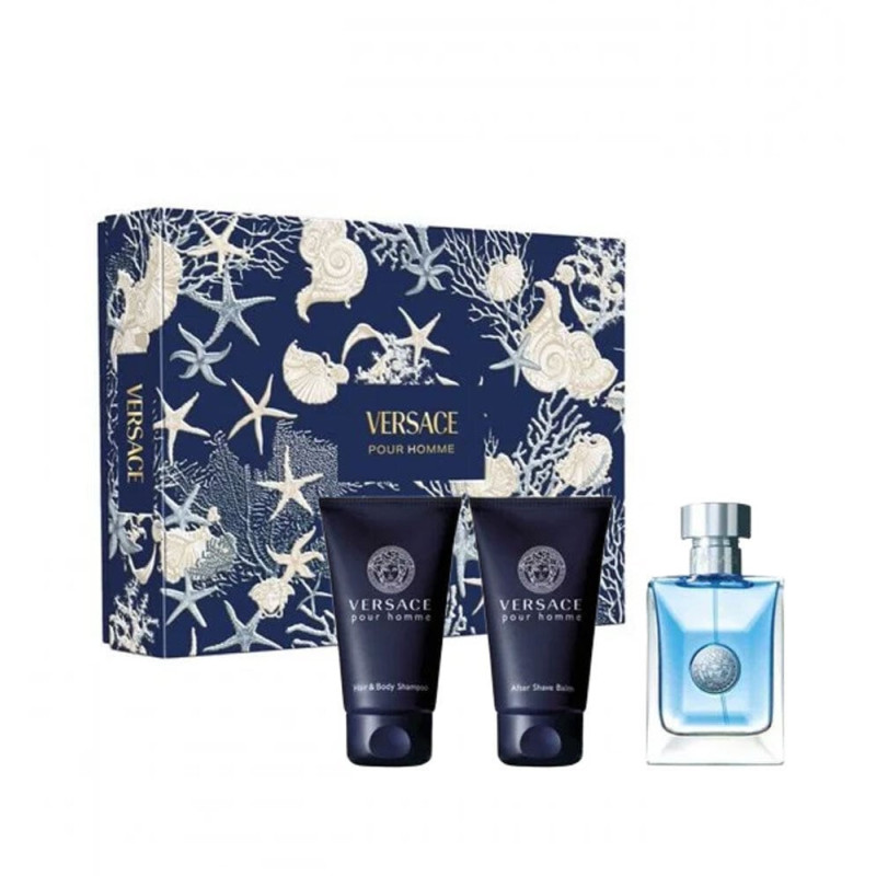 Versace Pour Homme set eau de toilette spray 50ml + shower gel 50ml + aftershave balm 50ml