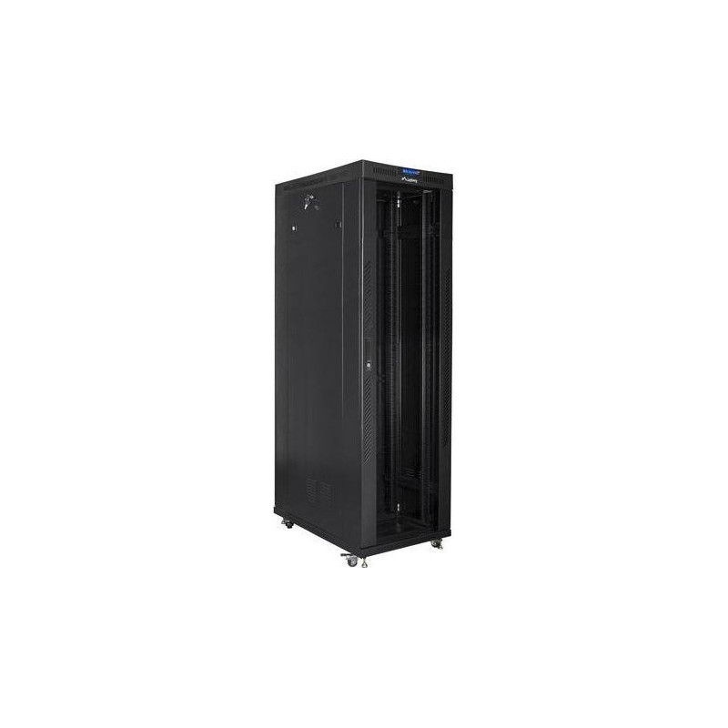 FLOOR-STANDING RACK CABINET 19" 42U 600X1200 BLACK LCD GLASS DOOR LANBERG (FLAT PACK)