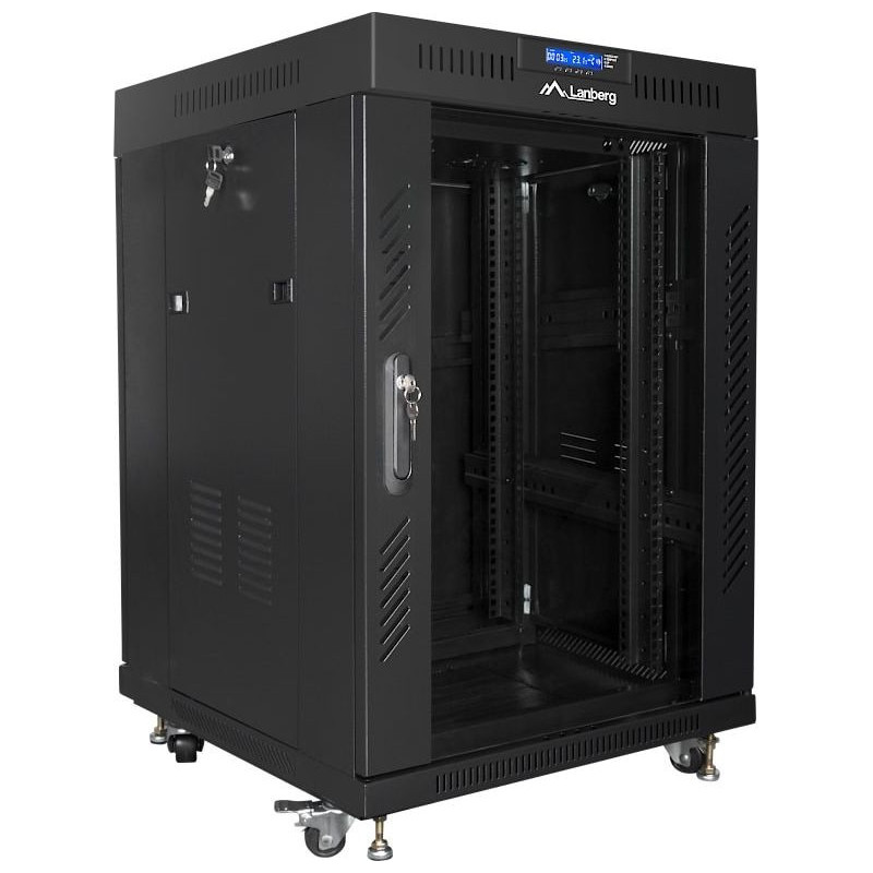 LANBERG Brīvi stāvošs 19" RACK CABINET 15U 600x600 BLACK