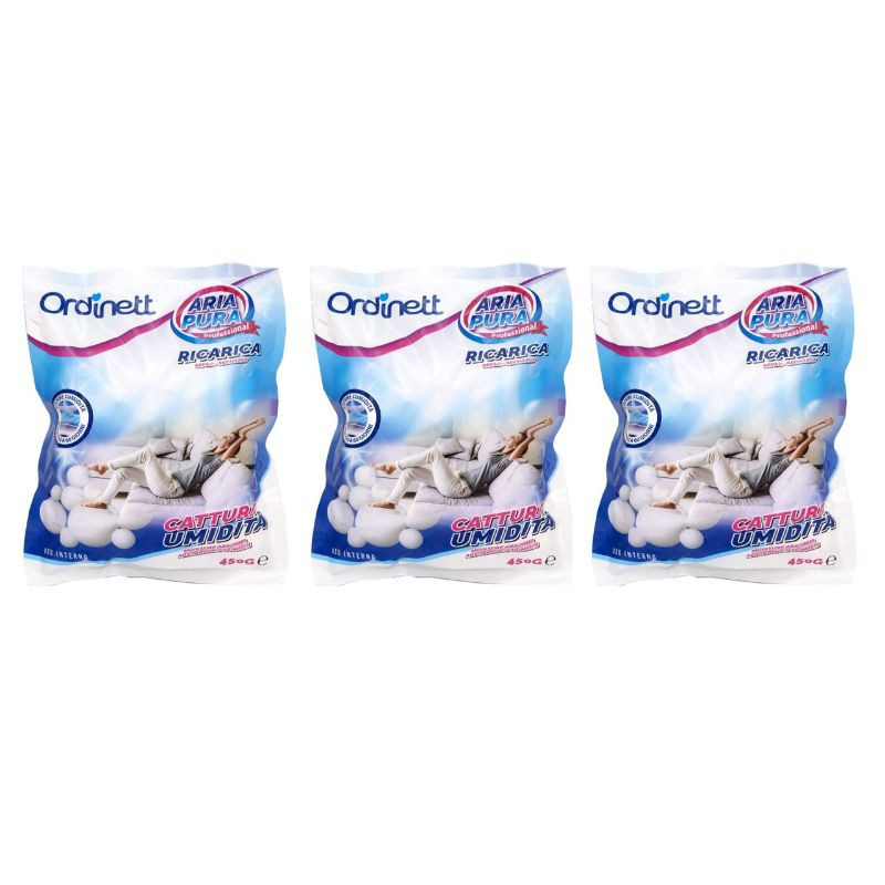 ORDINETT Mitruma absorbetaja papildinajums 3 gab. x 450g neitrala smarza 1231142