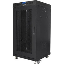 Free-standing cabinet 19 inches 22U 600x600 perforated doors LCD (Flat pack) V2 black