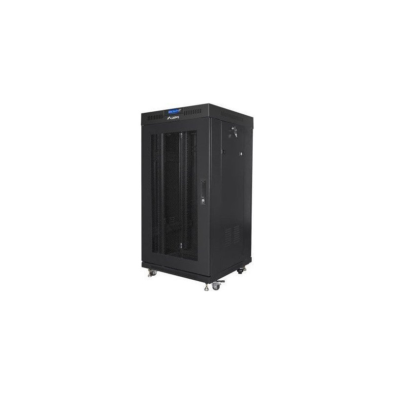Free-standing cabinet 19 inches 22U 600x600 perforated doors LCD (Flat pack) V2 black