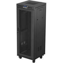 FLOOR-STANDING RACK CABINET 19" 32U 600X600 BLACK PERFORATED LCD DOOR LANBERG (FLAT PACK)