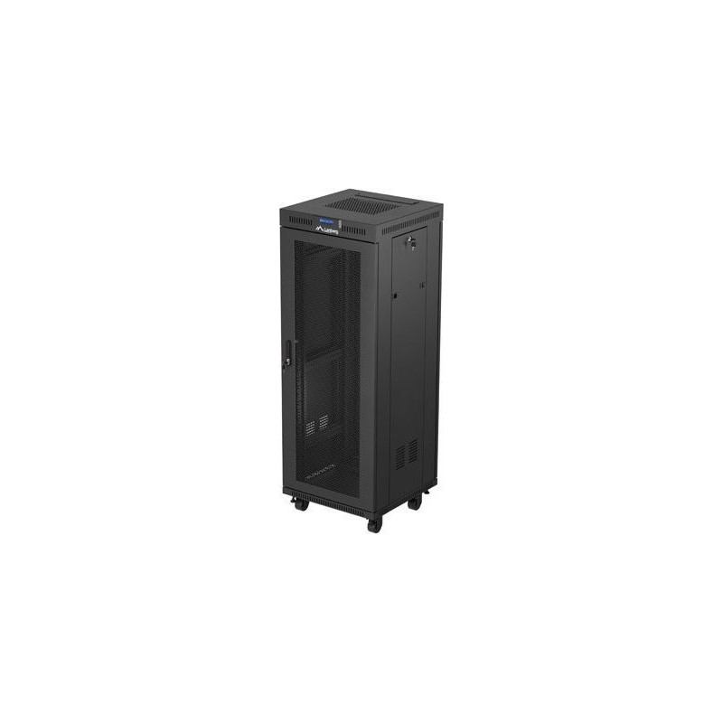 FLOOR-STANDING RACK CABINET 19" 32U 600X600 BLACK PERFORATED LCD DOOR LANBERG (FLAT PACK)