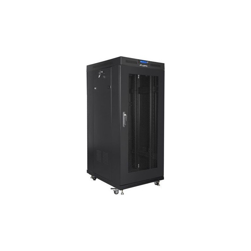 Installation cabinet rack 19 27U 600x800 black perforated door lcd (flat pack)