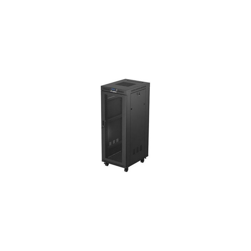 FLOOR-STANDING RACK CABINET 19" 32U 600X800 BLACK PERFORATED LCD DOOR LANBERG (FLAT PACK)