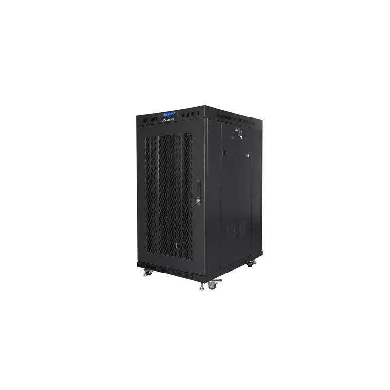 Free-standing cabinet 19 inches 22U 800x1000 perforated doors LCD (flat pack) V2 black