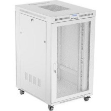 FLOOR-STANDING RACK CABINET 19" 27U 800X1000 GREY PERFORATED LCD DOOR LANBERG (FLAT PACK)