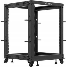 Open Rack 19" 15U 600x600-1100 adjustable black LANBERG