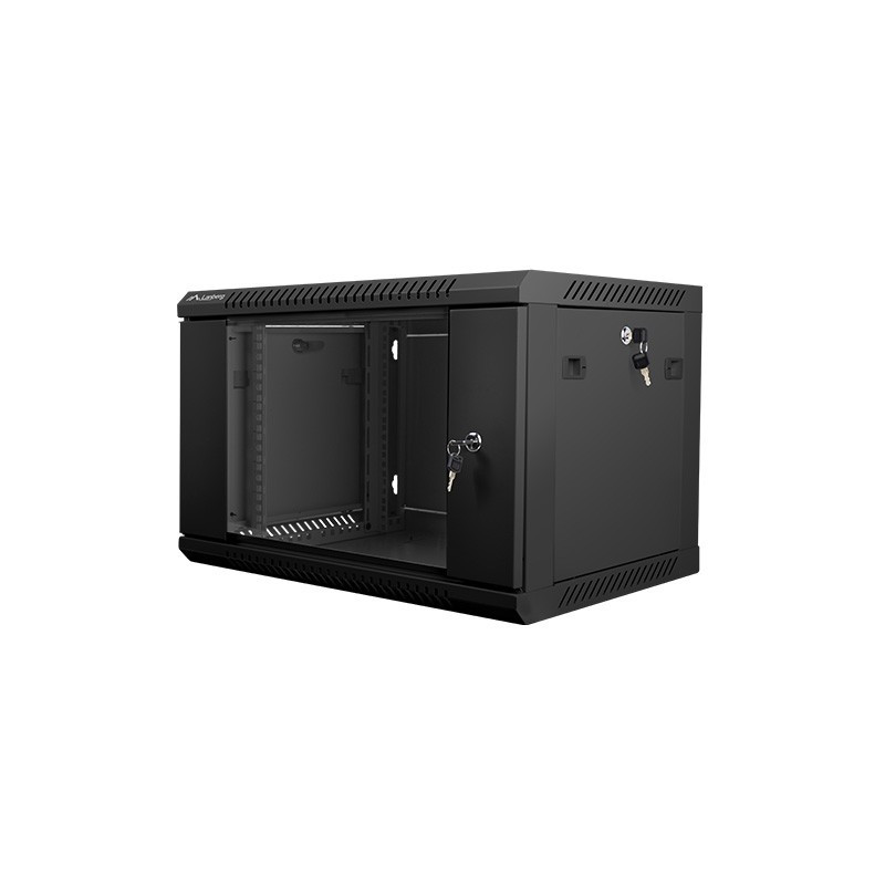 Lanberg wall mounted 19" rack cabinet 6U 600x450 black wf01-6406-10b