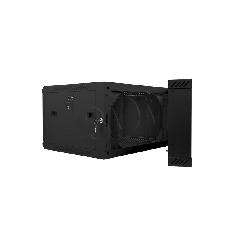 Wall-Mounted Rack 19'' 6U 2sect 600X600mm blac