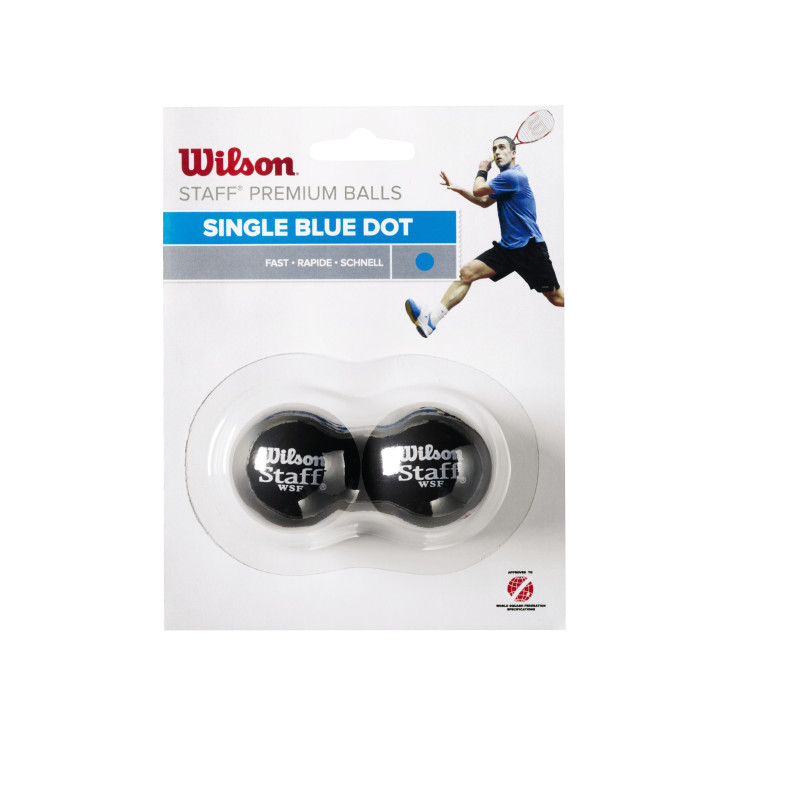 WILSON skvosa bumbinas STAFF Iepakojuma 2 gb. - blue dot