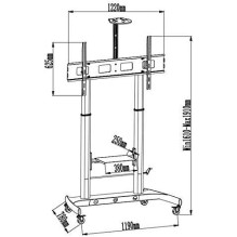 Mobile TV stand for 52-110...
