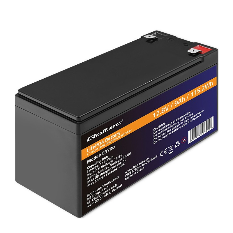 Qoltec LiFePO4 battery 12.8V 9Ah 115.2Wh BM