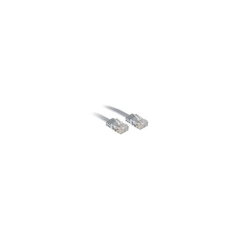Cat.6 U / UTP Flachband-Patchkabel grau 3m without Schirmung