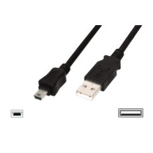 Assmann Connection cable USB A / miniUSB B M / M 1.8 m black basic