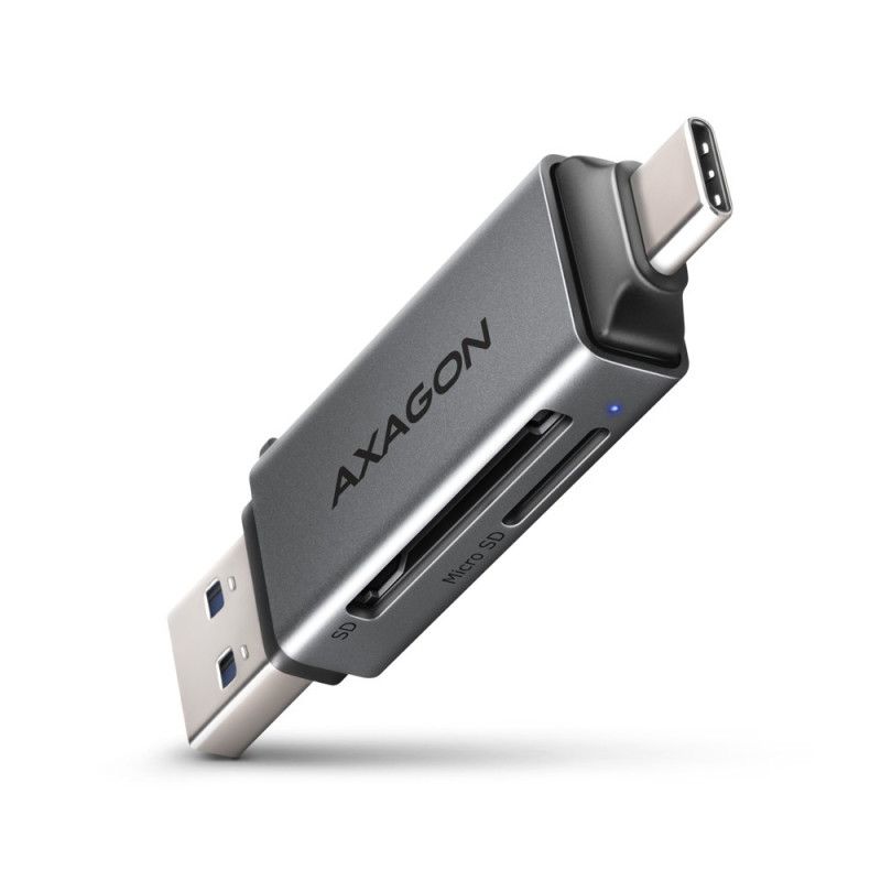 AXAGON CRE-DAC External USB 3.2 Gen1 Type-C+Type-A 2-slot SD / microSD