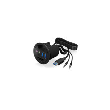 IcyBox Desk Hub 2x USB 3.0 1x USB 3.0 Type-C audio input / output SD reader